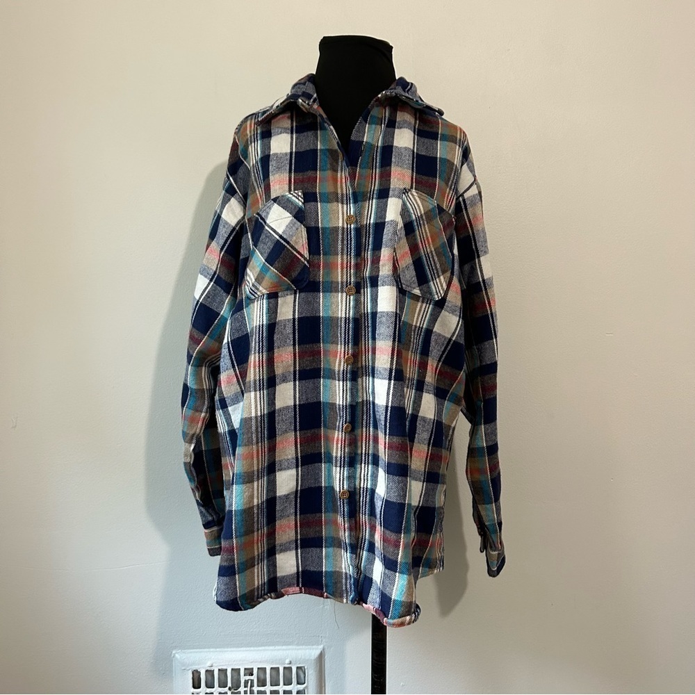 Vintage y2k 90s Big Mac plaid flannel button up size xl